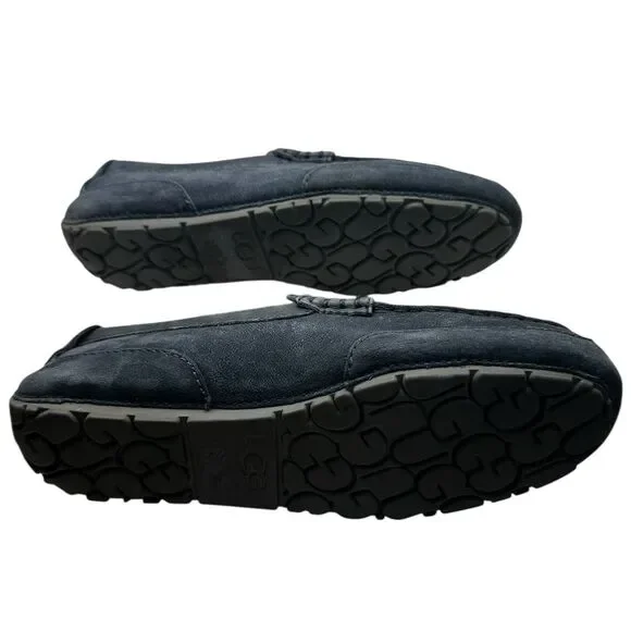 UGG Henrick Men’s Blue Leather Driving Loafers Size 9 US Slip-On Comfort Shoes - Picture 6 of 9